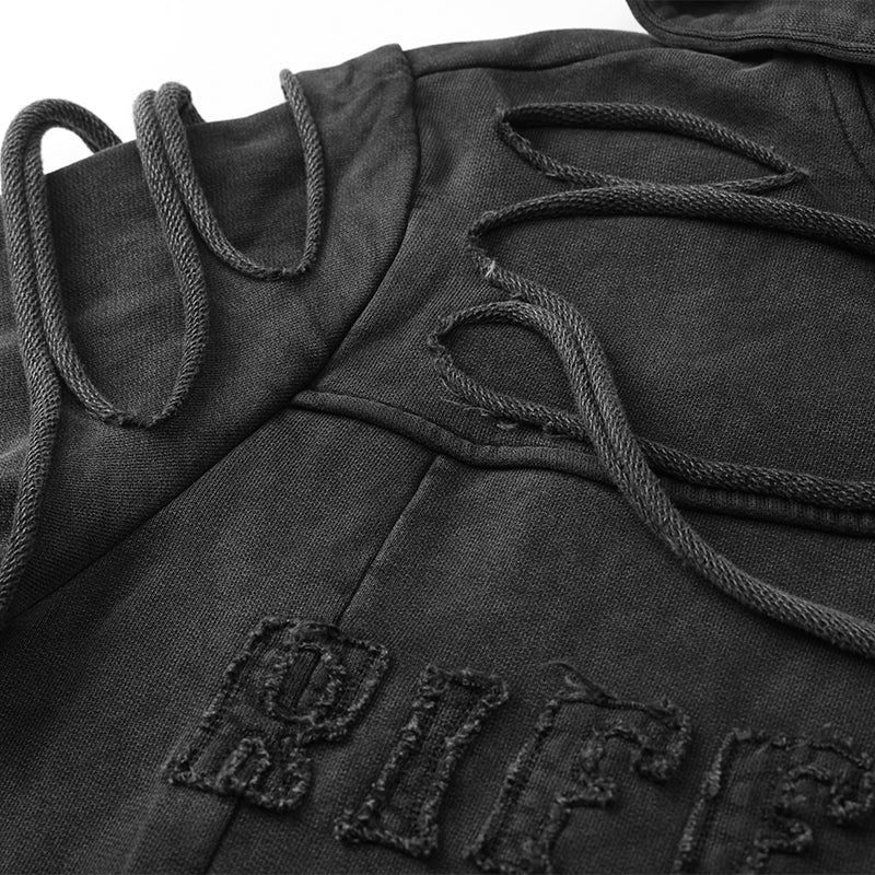 Double Layer Distressed Washed hoodies ($59)