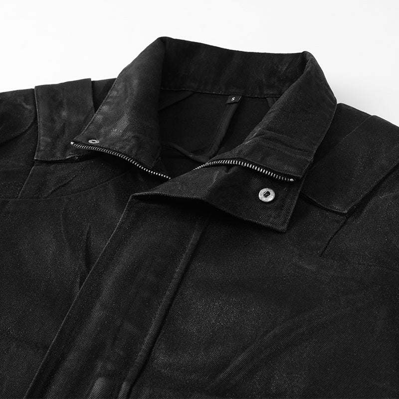 Long Sleeves Waxed Denim Jacket ($59)