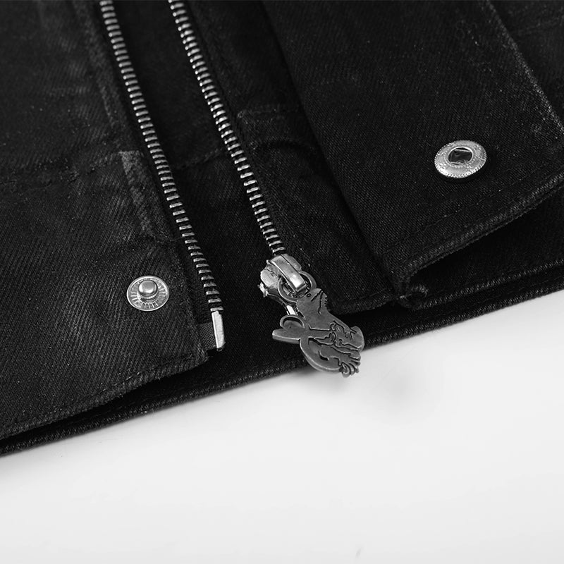 Long Sleeves Waxed Denim Jacket ($59)