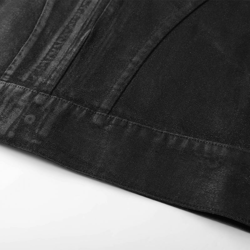 Long Sleeves Waxed Denim Jacket ($59)