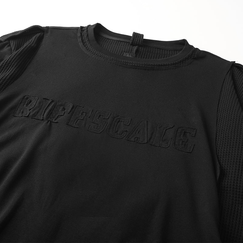 Distressed Double Layer Black Sweatshirt ($49)