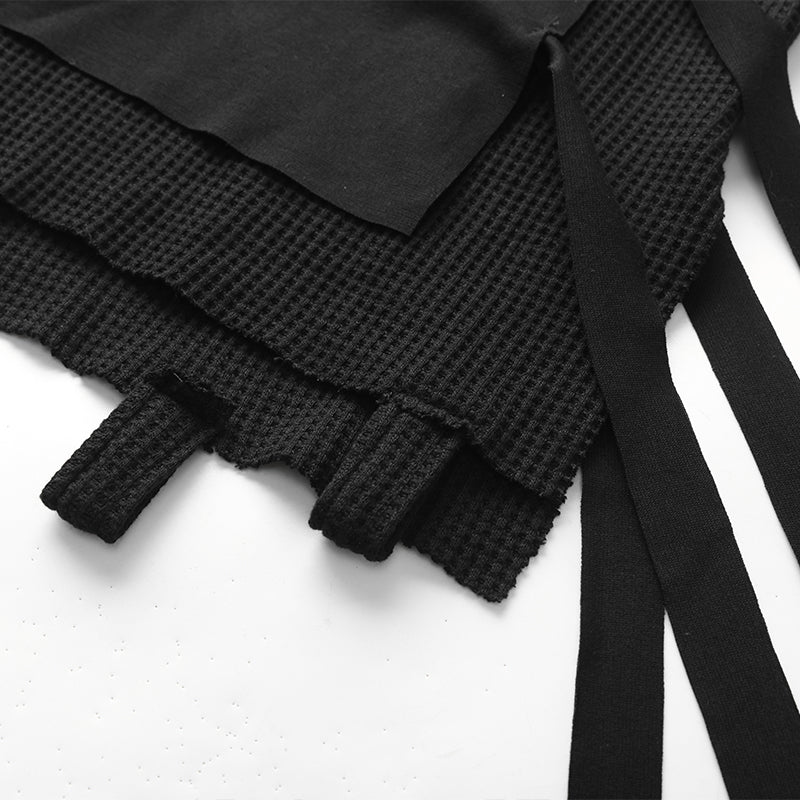 Distressed Double Layer Black Sweatshirt ($49)