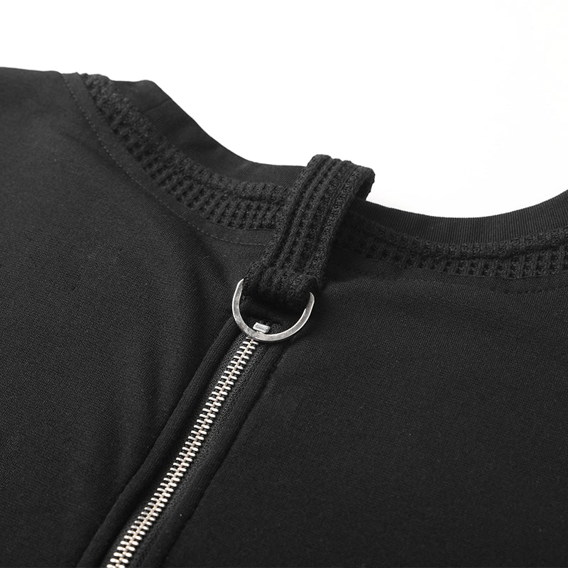 Distressed Double Layer Black Sweatshirt ($49)