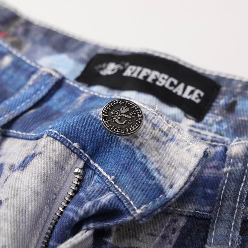 High Street Digital Printing Denim Jeans ($39)