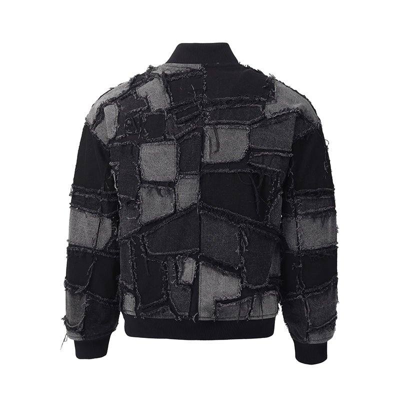 Patchwork Denim Bomber Jacket ($99)
