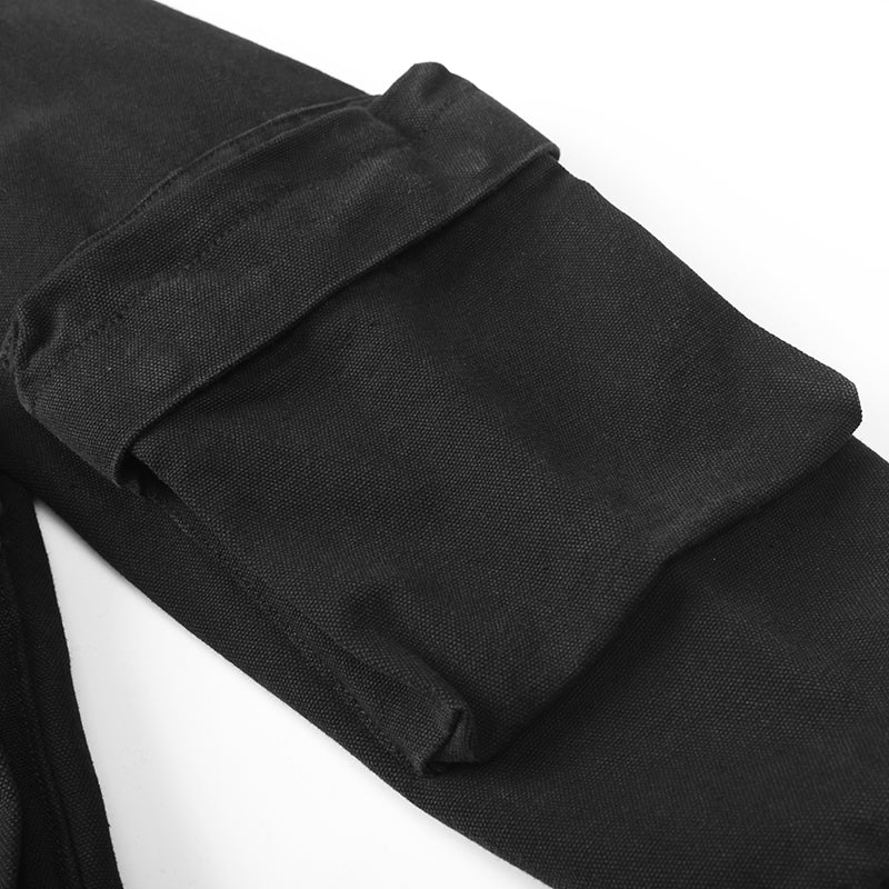 Distressed Black Denim Bomber Jacket ($59)