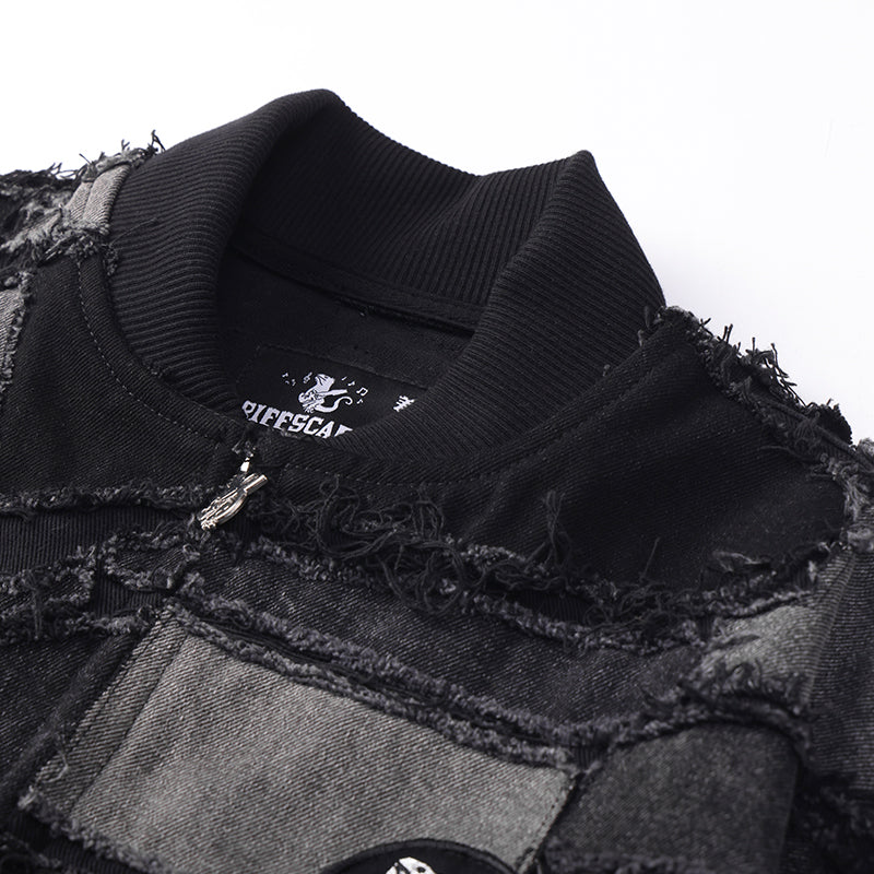 Patchwork Denim Bomber Jacket ($99)