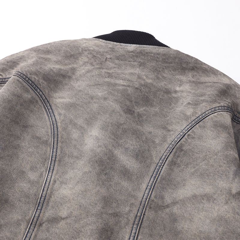 Dirty Printing Vintage Denim Bomber Jacket ($59)