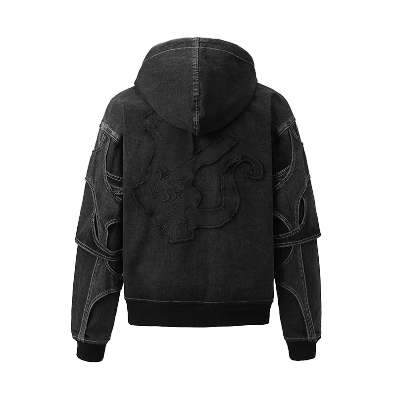 Embroidered Denim Jacket Hood ($79)
