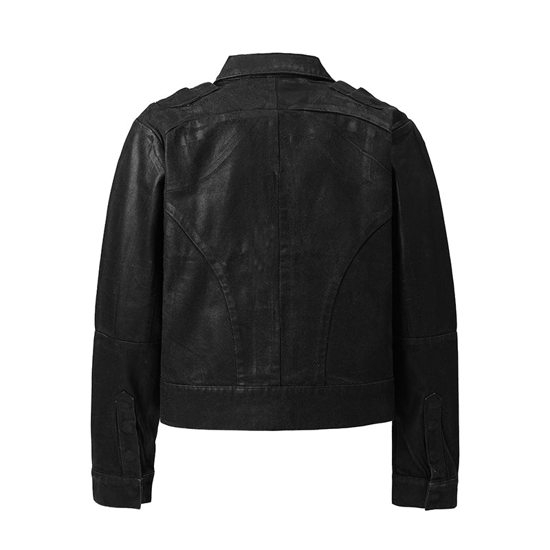 Long Sleeves Waxed Denim Jacket ($59)