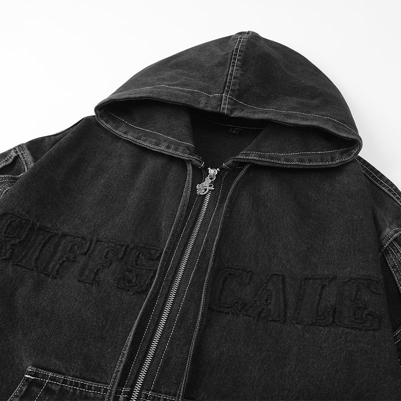 Embroidered Denim Jacket Hood ($79)