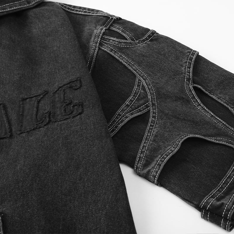 Embroidered Denim Jacket Hood ($79)