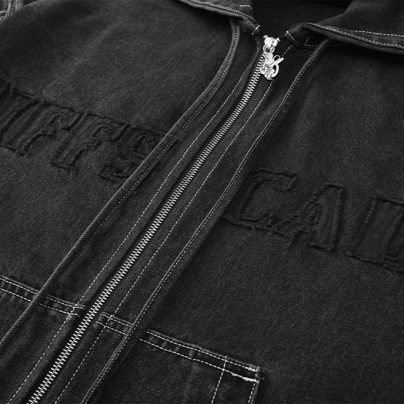 Embroidered Denim Jacket Hood ($79)