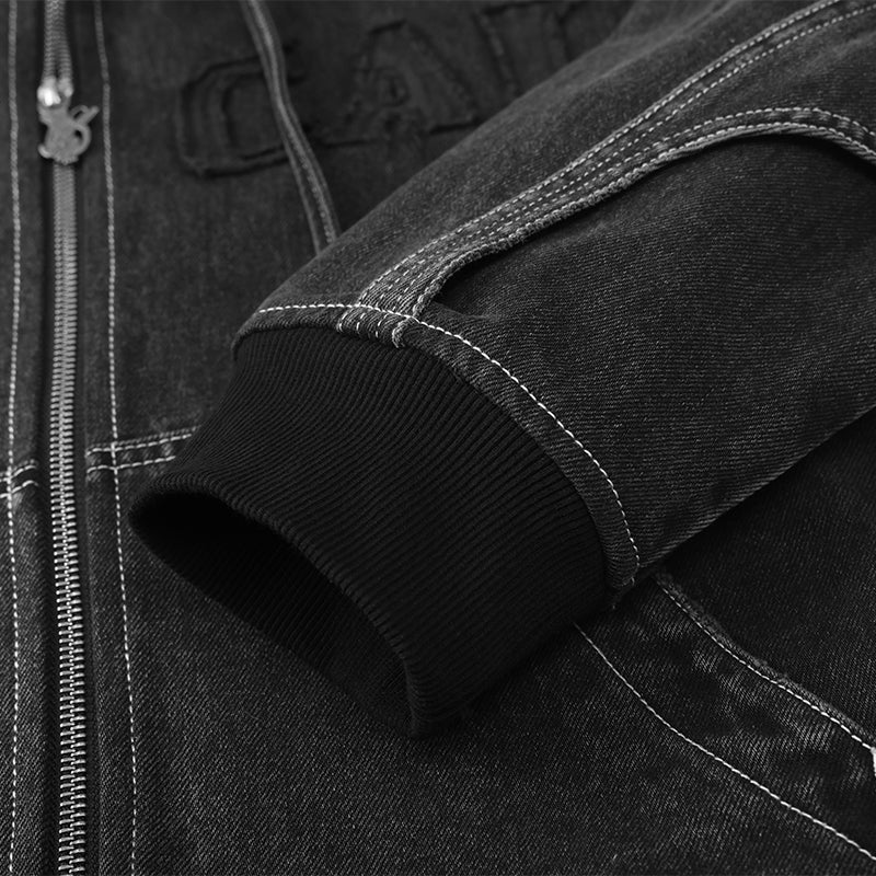 Embroidered Denim Jacket Hood ($79)