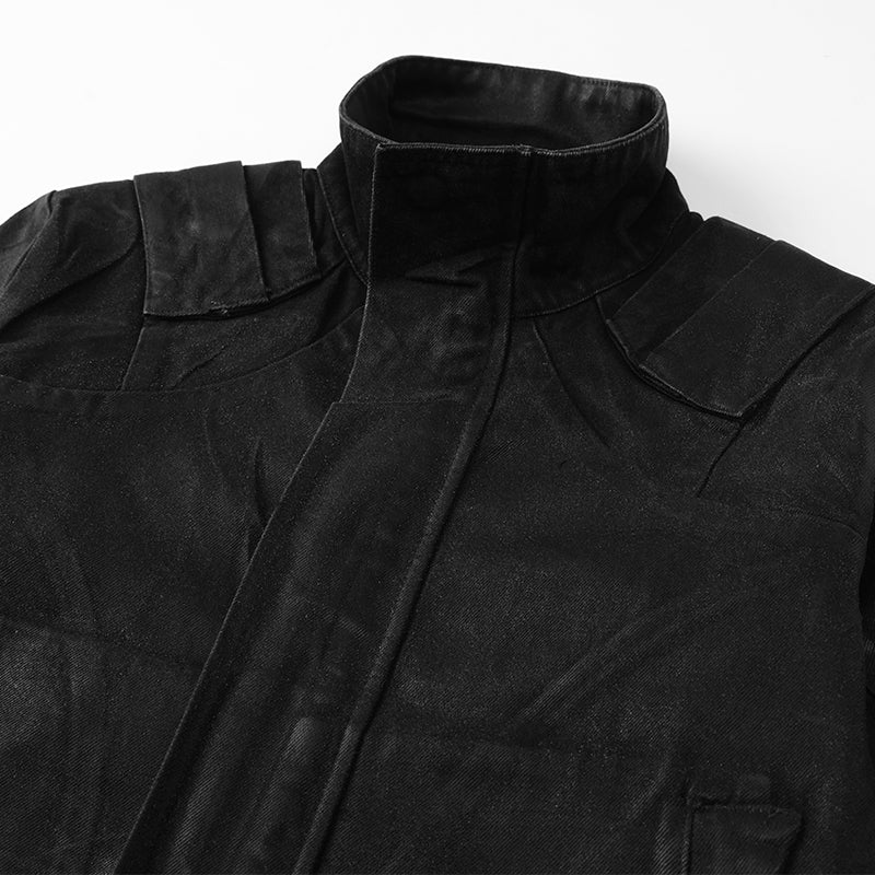 Long Sleeves Waxed Denim Jacket ($59)
