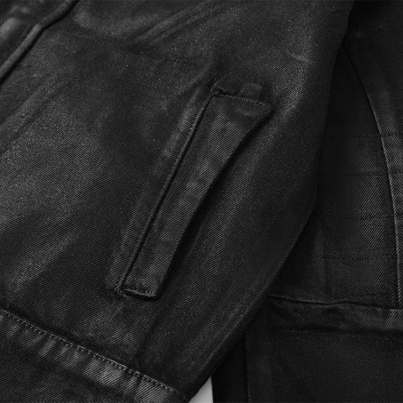 Long Sleeves Waxed Denim Jacket ($59)