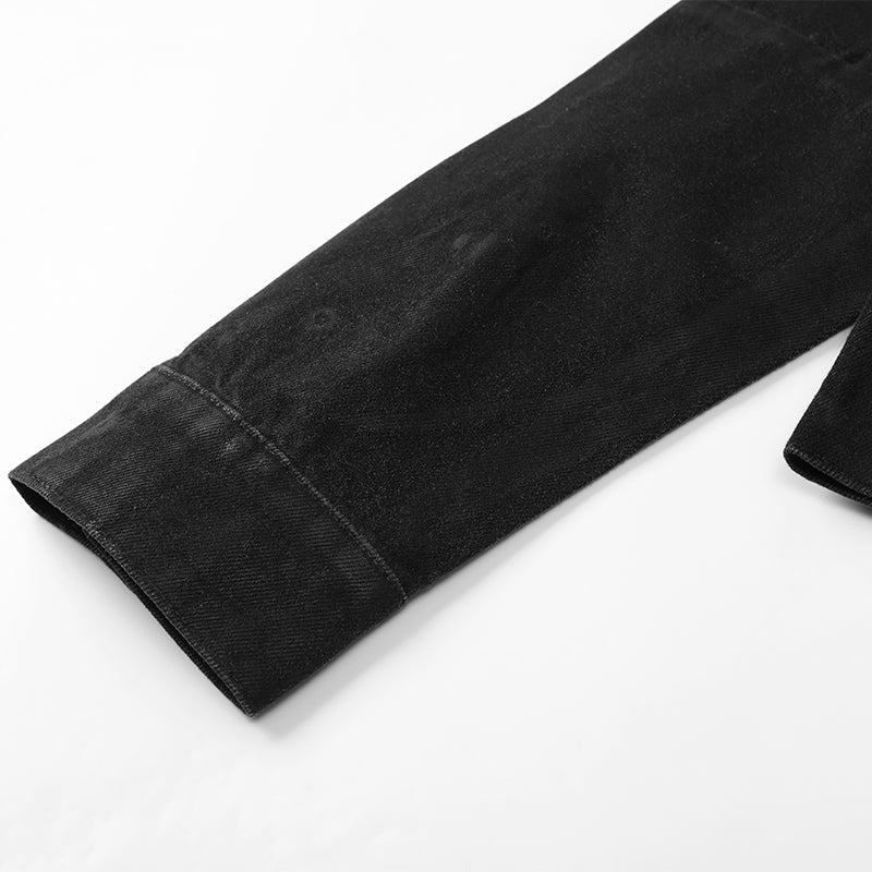 Long Sleeves Waxed Denim Jacket ($59)