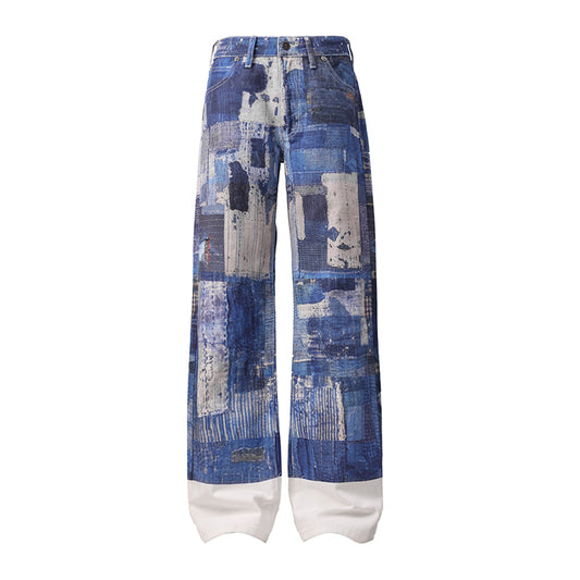 High Street Digital Printing Denim Jeans ($39)