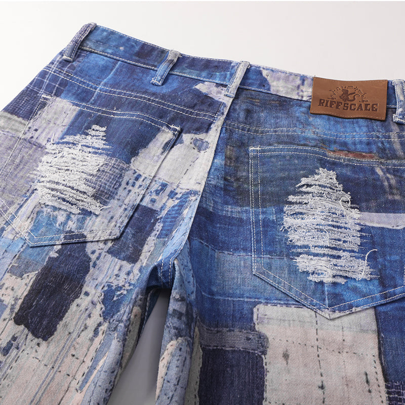 High Street Digital Printing Denim Jeans ($39)