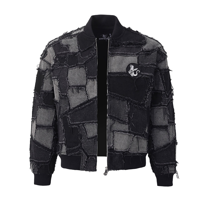Patchwork Denim Bomber Jacket ($99)