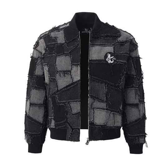 Patchwork Denim Bomber Jacket ($99)