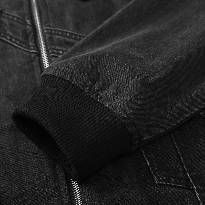 Waist Patchwork Embroidery Denim Jacket ($59)