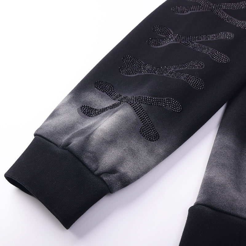 Hand-Stitched Graphic Zipper Washed Hoodie ($59)