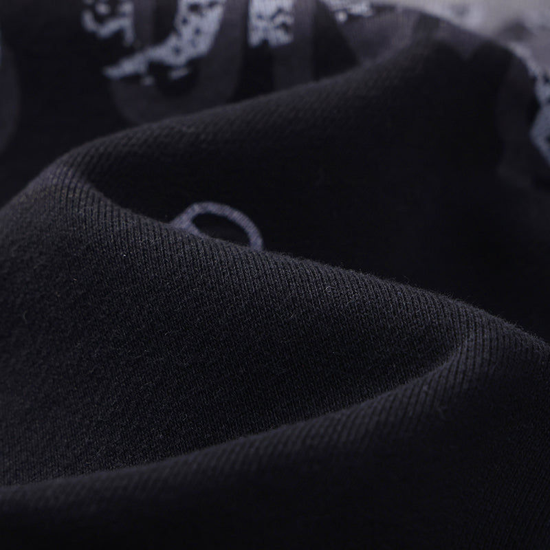 Hand-Stitched Graphic Zipper Washed Hoodie ($59)
