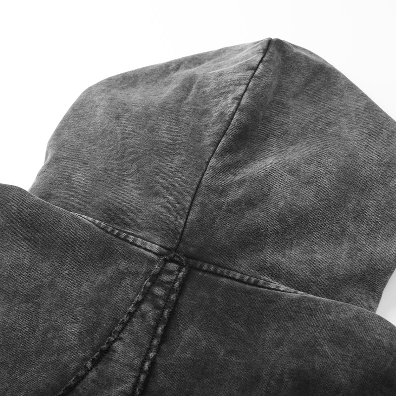 Men’s Retro Washed Zipper-Sleeve Hooded Sweatshirt($57)