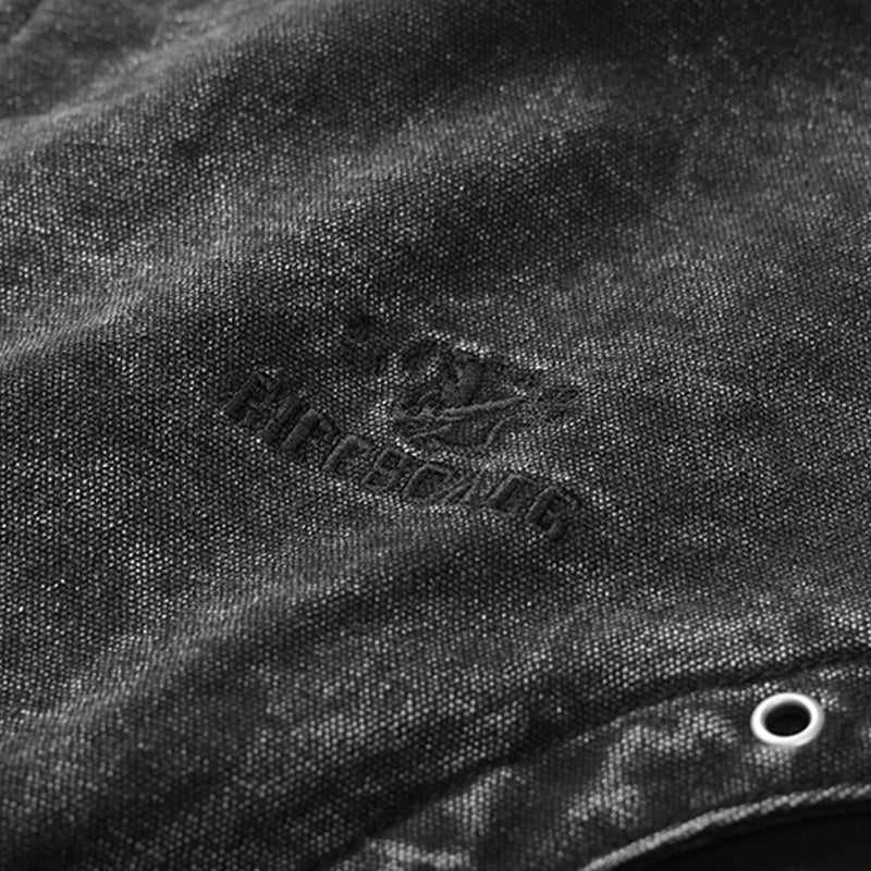 Men’s Vintage Washed Denim Bomber Jacket($57)