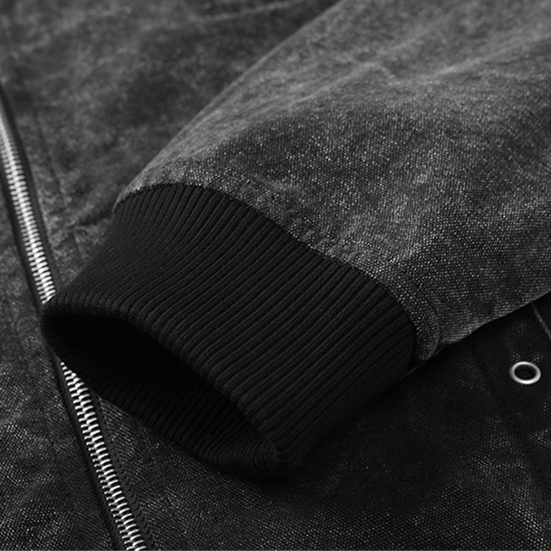 Men’s Vintage Washed Denim Bomber Jacket($57)