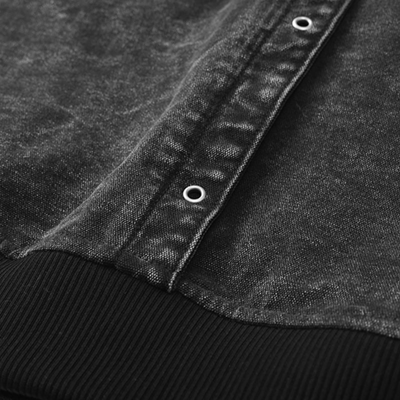 Men’s Vintage Washed Denim Bomber Jacket($57)